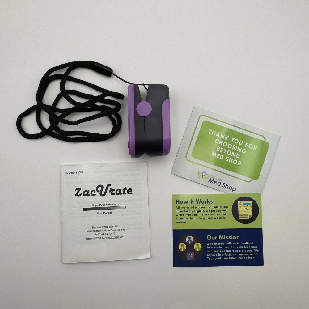 Zacurate Pro Series 500DL Fingertip Pulse Oximeter Includes Box and Manual
